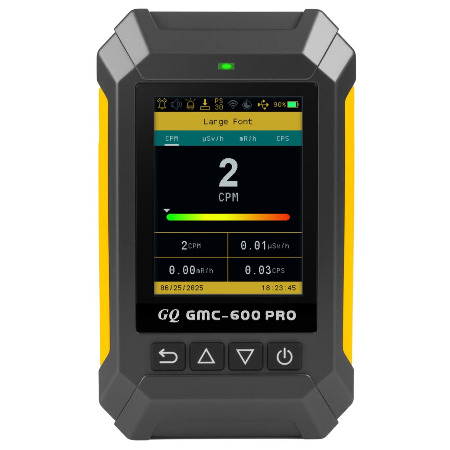 GQ 600 PRO Geiger Counter Nuclear Radiation Detector – Dosimeter for Alpha, Beta, Gamma, X-Ray – Portable Radiation Monitor with Real-Time Data, Global Data Sharing, LCD Display & USB