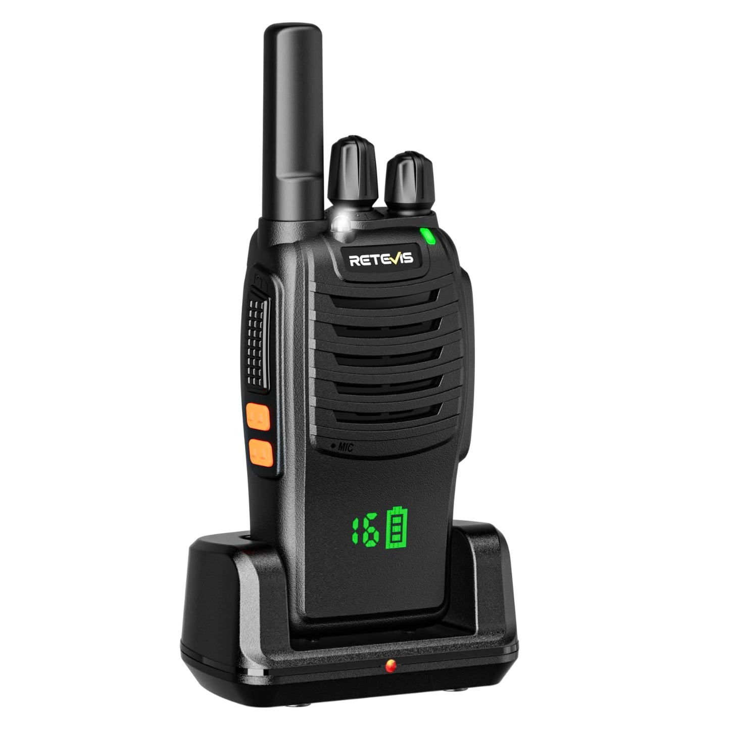 Retevis H-777 Walkie Talkies Rechargeable, 2 Way Radios Long Range, Portable FRS Two-Way Radios, Short Antenna, LED Flashlight, for Adults Family Outdoor (3 Pack)