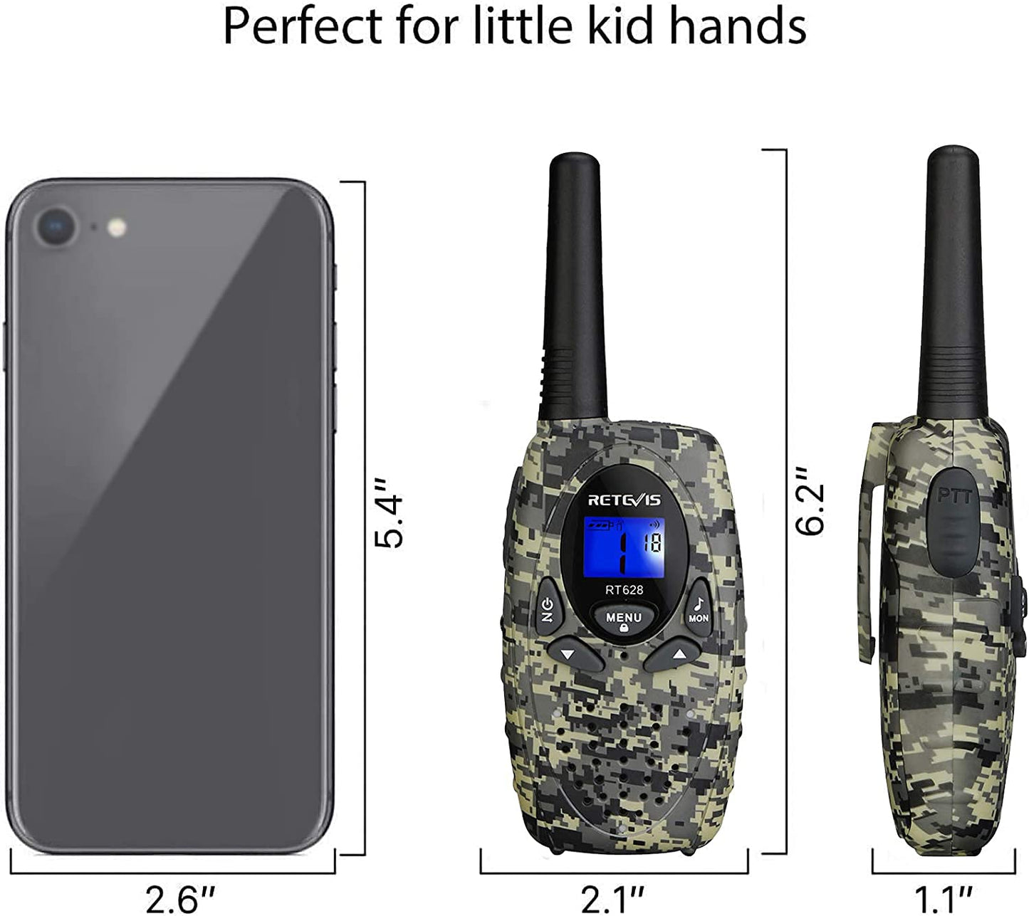 Retevis RT628 Walkie Talkies for Kids,Toys Gifts for 6-12 Years Old Boys Girls,Long Range 2 Way Radio 22CH VOX,Birthday Gift,Family Walkie Talkie for Camping Hiking Indoor Outdoor