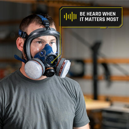 Parcil Distribution Full Face Respirator Mask with Filters – Durable Full Face Respirator Gas Mask, Bayonet Filter Compatible