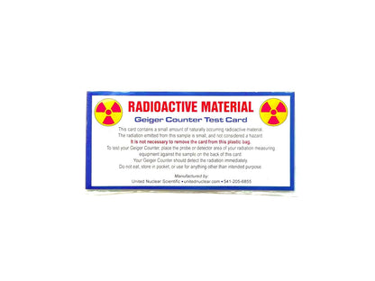 Bundle of 1 GQ GMC-320 Plus Geiger Counter Nuclear Radiation Detector USA Product Beta Gamma X-ray Dosimeter Radiation Monitor Meter with Black case and United Nuclear Geiger Counter Test Card
