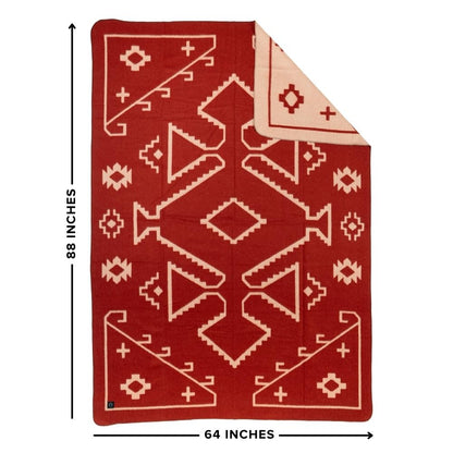 Arcturus Rainier Wool Blanket - 4.5lbs Warm, Heavy, Washable, Large | Great for Camping, Outdoors, Survival & Emergency Kits (Sunset Peak)