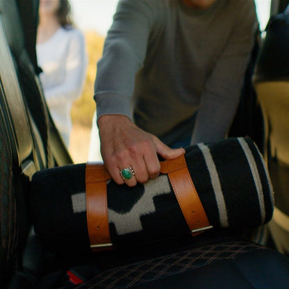 Arcturus Carry Straps for Wool Blankets, Adjustable Eco-Leather Blanket Straps for Travel and Outdoor Use, Water and UV Light Resistant