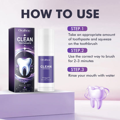 Clean Toothpaste, Teeth Yellow Stains Breath Care Mouth Clean White Toothpaste