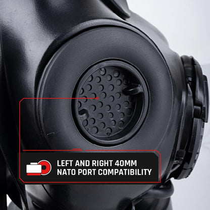 ST-100X Military Grade Full Face Respirator Mask with Advanced Air Filtration - For Chemical, Smoke, and Particulate Protection in Emergency Situations