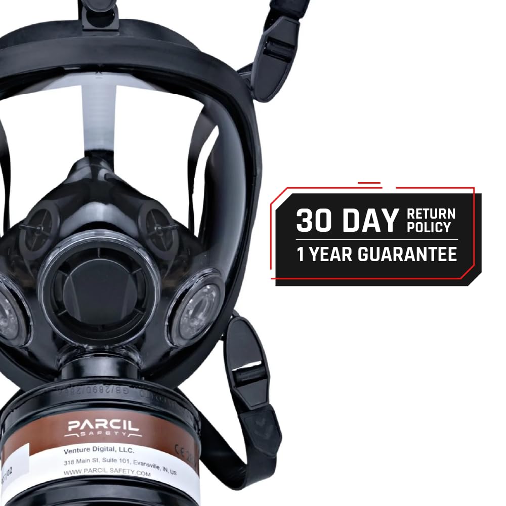 ST-100X Military Grade Full Face Respirator Mask with Advanced Air Filtration - For Chemical, Smoke, and Particulate Protection in Emergency Situations