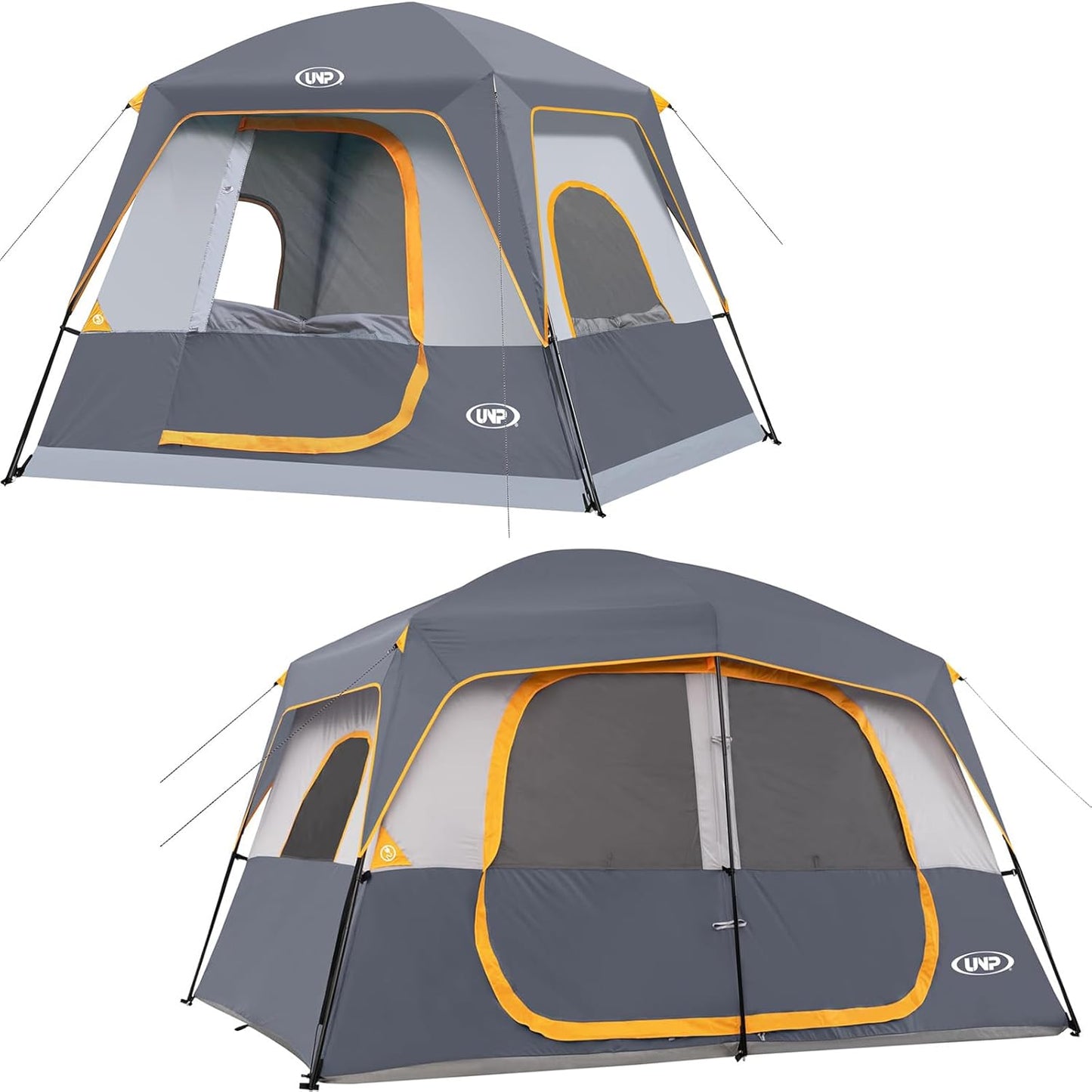 UNP Portable Cabin Tent for 4 Person and 8 Person Camping Tent Easy Set Up, Waterproof with Top Rainfly for Outdoor Camping/Hiking