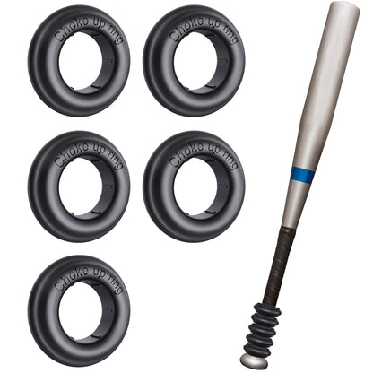 MIPREZT 5 Packs Baseball Bat Grip Choke Up Rings Choke Ring Baseball Softball Teeball Tball Bat Choke Up Ring Bat Knob Baseball Bat Accessories
