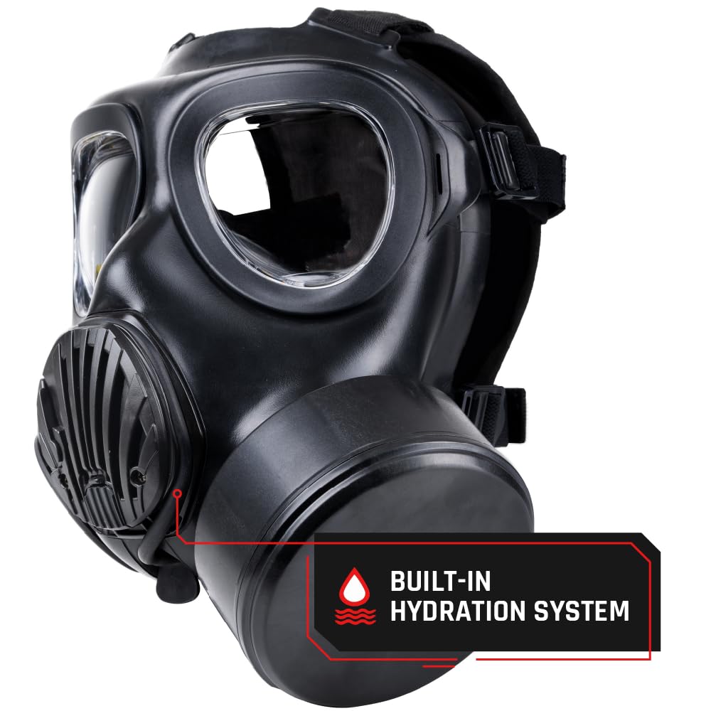 ST-100X Military Grade Full Face Respirator Mask with Advanced Air Filtration - For Chemical, Smoke, and Particulate Protection in Emergency Situations