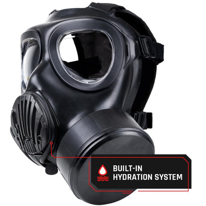 ST-100X Military Grade Full Face Respirator Mask with Advanced Air Filtration - For Chemical, Smoke, and Particulate Protection in Emergency Situations