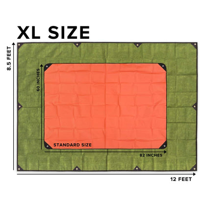 Arcturus XL Heavy Duty Survival Blanket – Insulated Reflective Thermal Camping Tarp - 8.5 FT x 12 FT (Olive Green)