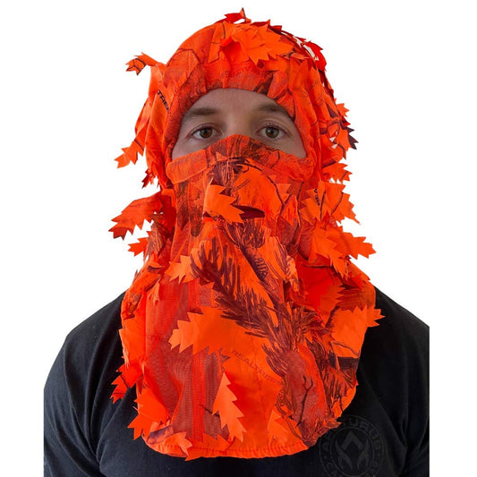 Arcturus Camo 3D Leaf Ghillie Camouflage Face Mask. Leafy, Full Coverage, Breathable Hunting Mask with Customizable Fit