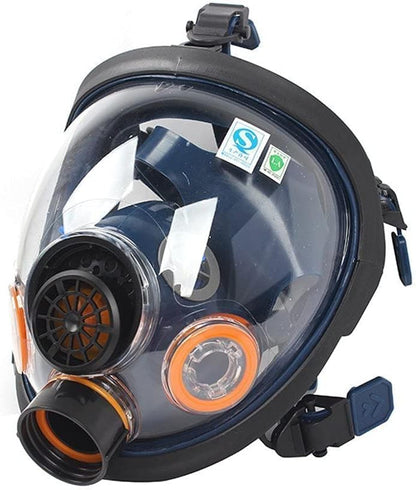 Smoke & Fire Safety Kit - ST-100X Survival Full Face Respirator & Fire Extinguisher Blanket Set - 1 40mm Dual Activated P-D-1 Filter Pod Included