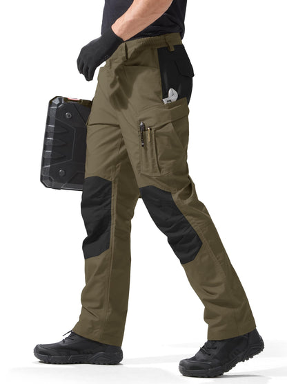 FREE SOLDIER Men's Tactical Pants Water Resistant Ripstop Cargo Work Lightweight EDC Hiking Pants with Multi Pockets