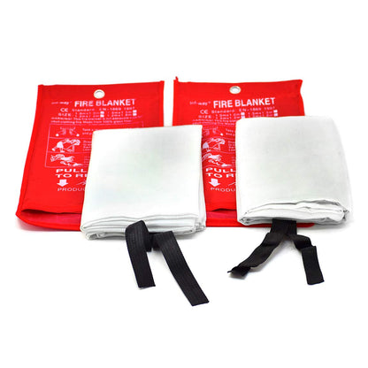 Parcil Safety SB-100 Silicone Coated Emergency Fire Blanket (40 in. x 40 in.) Emergency Kit Fire Extinguisher for Home & Kitchen, Woven Fiberglass Household Essentials, Chemical Free, No Mess