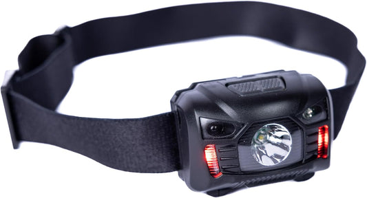 Ready Hour Rechargeable LED Headlamp with Motion Sensor, Hands Free Survival and Camping Light for Emergencies, Blackouts, Hiking, Outdoor Use