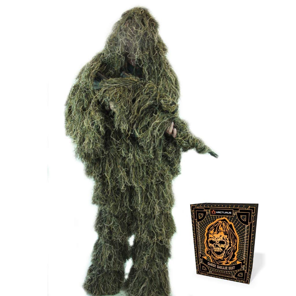 Arcturus Ghost Ghillie Suit | Ultra-Dense Design | Superior Camo Coverage for Hunters, Military, Snipers, Airsoft & Paintball