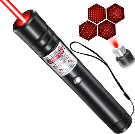 [Professional] Rechargeable Red Laser Pointer High Power Red Beam Laser Light Long Distance Range For TV/LED/LCD Screens Tactical Flashlights Presentation Office/Outdoors/Astronomic/Construction [001]