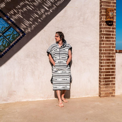 Arcturus Surf Poncho | Hooded Changing Towel & Cover-Up | 100% Cotton Velour | 2-in-1 Design Converts Your Poncho to a Beach Towel (Trestles, Adult)