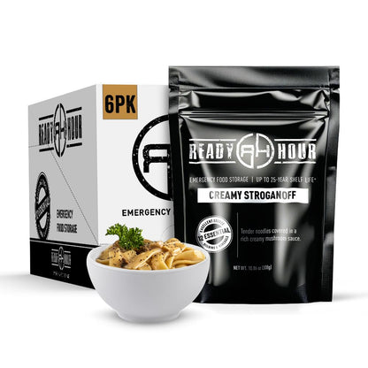 Ready Hour Mac and Cheese Case Pack (24 Servings), Freeze-Dried, Mac and Cheese Bulk, Survival Emergency and Real Non-Perishable Food, Long-Term Storage Food, 25-Year Shelf Life