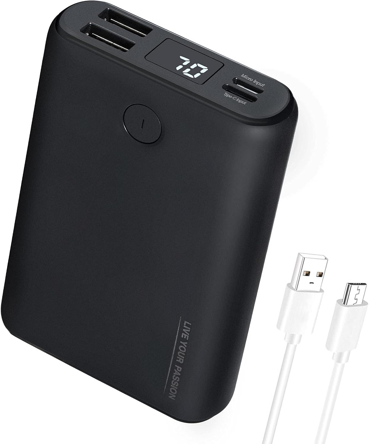 TIDEWE Power Bank, Rechargeable Battery Pack Suitable for Heated Clothes, USB-C 10000mAh Portable Charger with Dual Output Port for iPhone, Samsung Galaxy, and More（Include Power Bank & USB-C Only）