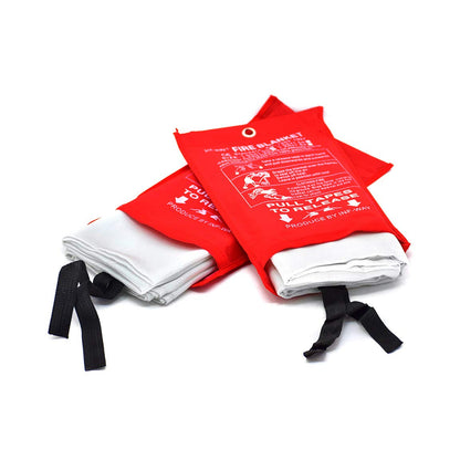 Parcil Safety SB-100 Silicone Coated Emergency Fire Blanket (40 in. x 40 in.) Emergency Kit Fire Extinguisher for Home & Kitchen, Woven Fiberglass Household Essentials, Chemical Free, No Mess