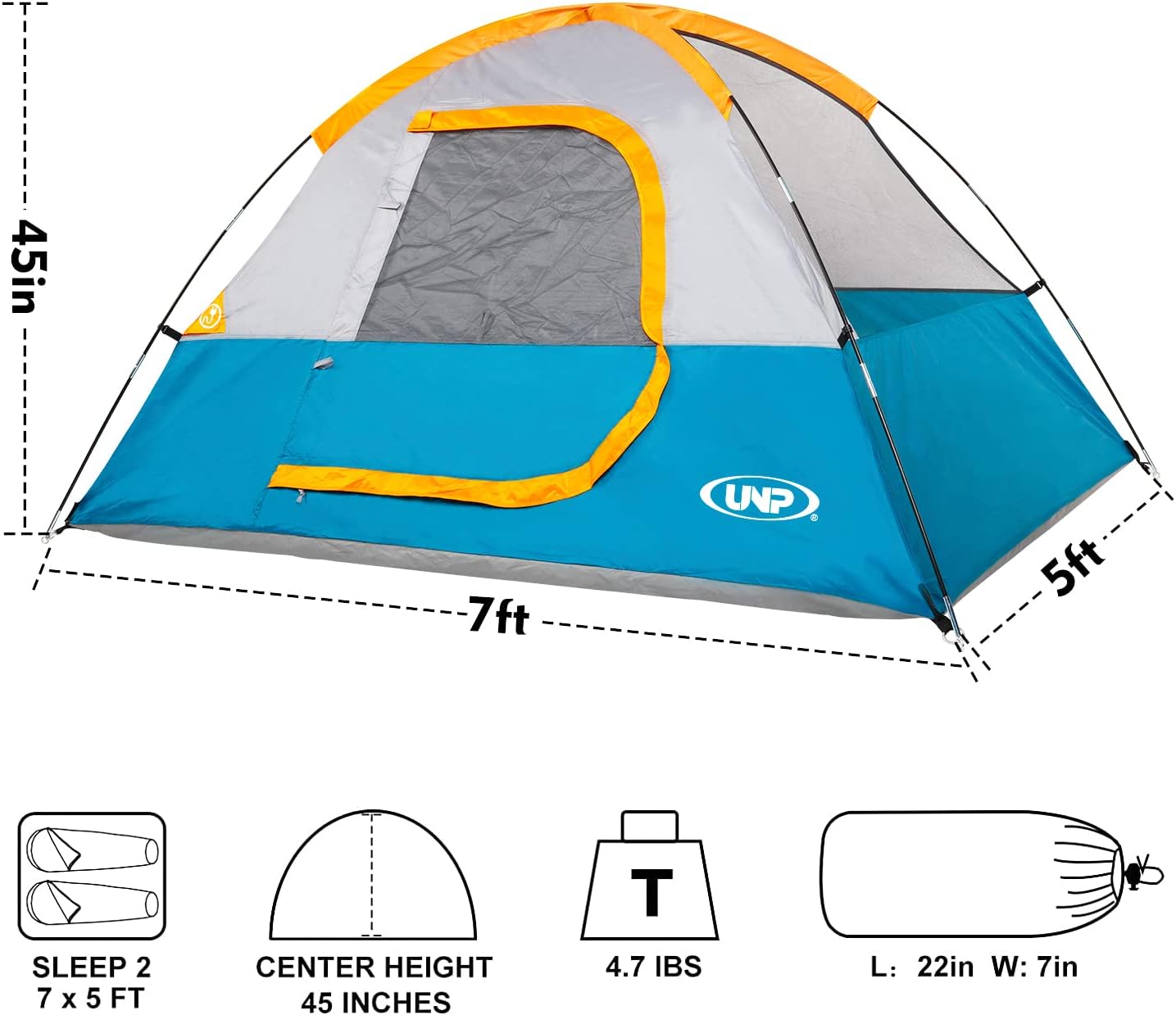 UNP Camping Shower Tent and 2 Person Camping Tent for Hiking Outdoor Fishing Portable