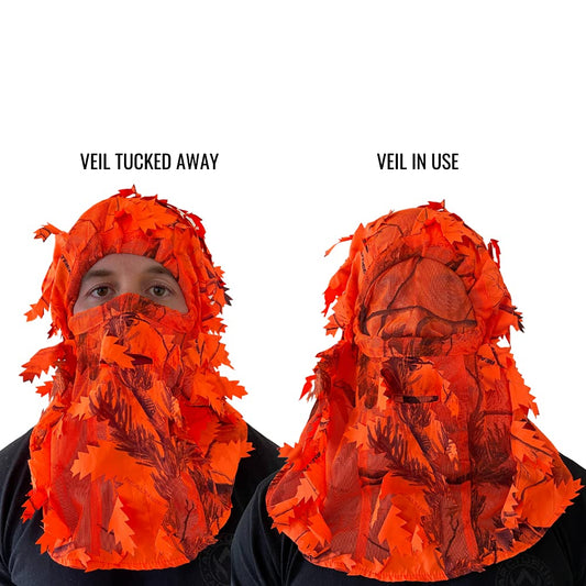 Arcturus Camo 3D Leaf Ghillie Camouflage Face Mask. Leafy, Full Coverage, Breathable Hunting Mask with Customizable Fit