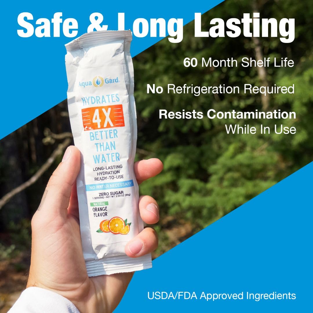 Aqua-Gard Marathon Hydration Gel – Zero Sugar Running Gels for Runners & Cyclists – Instant Hydration Packets – No Water Needed Energy Gel – Gifts for Runners