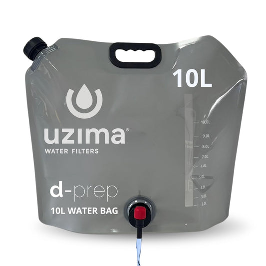 Uzima D-Prep Emergency Water Bag – 10L Collapsible Water Storage for Camping, Hiking, Survival, and Disaster Kits – Portable Water Storage Container