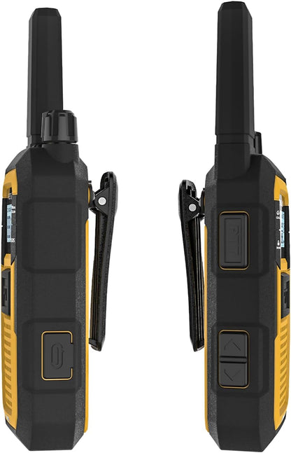 Retevis RB48 Heavy Duty Walkie Talkies, Waterproof Two Way Radio, Advanced Triple Proof, 2000 mAh, Emergency, 2 Way Radio Long Range for Job Site (4 Pack) Yellow