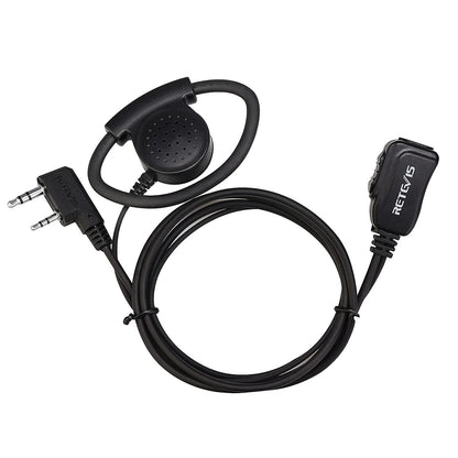 Retevis Case of 10, Two Way Radio Earpiece with Mic Single Wire Earhook Headset for RT22 RT21 RT68 RT68H H777 H777H RT86A RT86S, Compatible with Pxton Baofeng BF-888S BF-T26 Kenwood Walkie Talkies