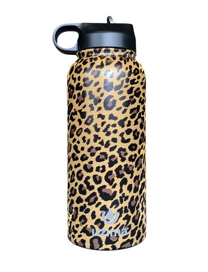 Uzima - Z-Source Filtered Water Bottle for Hiking, Backpacking, Camping, and Travel. Large 32oz Capacity with Double-Walled Stainless Steel Exterior.