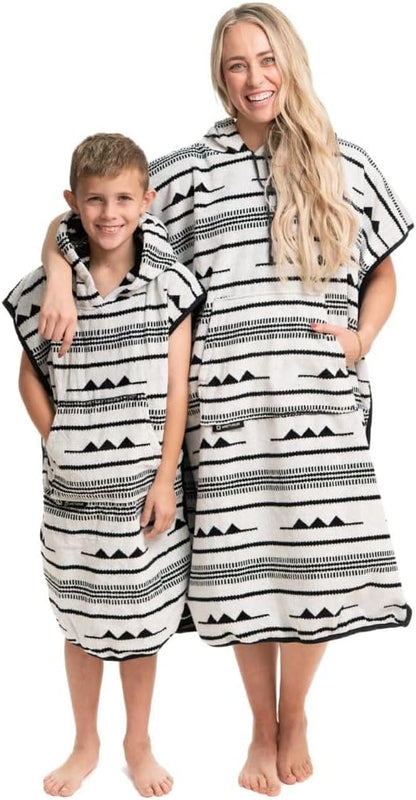 Arcturus Surf Poncho | Hooded Changing Towel & Cover-Up | 100% Cotton Velour | 2-in-1 Design Converts Your Poncho to a Beach Towel (Trestles, Adult)