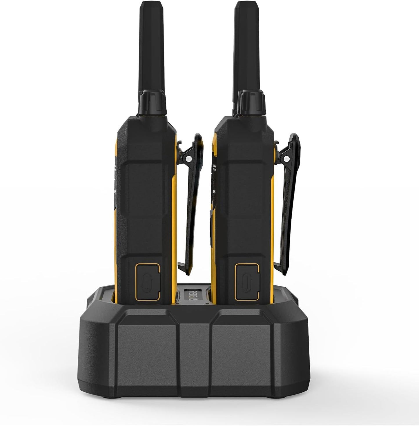 Retevis RB48 Heavy Duty Walkie Talkies, Waterproof Two Way Radio, Advanced Triple Proof, 2000 mAh, Emergency, 2 Way Radio Long Range for Job Site (4 Pack) Yellow