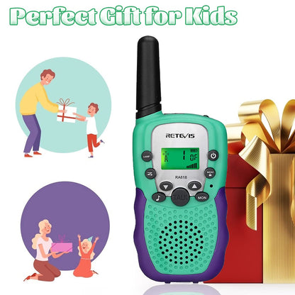 Retevis RT388 Walkie Talkies for Kids, Birthday Gifts for 6 7 8 9 10 11 12 Year Old Girls, 22 CH LCD Flashlight, Pink Walkie Talkies Christmas Gifts Toys for Girls(Pink, 2 Pack)