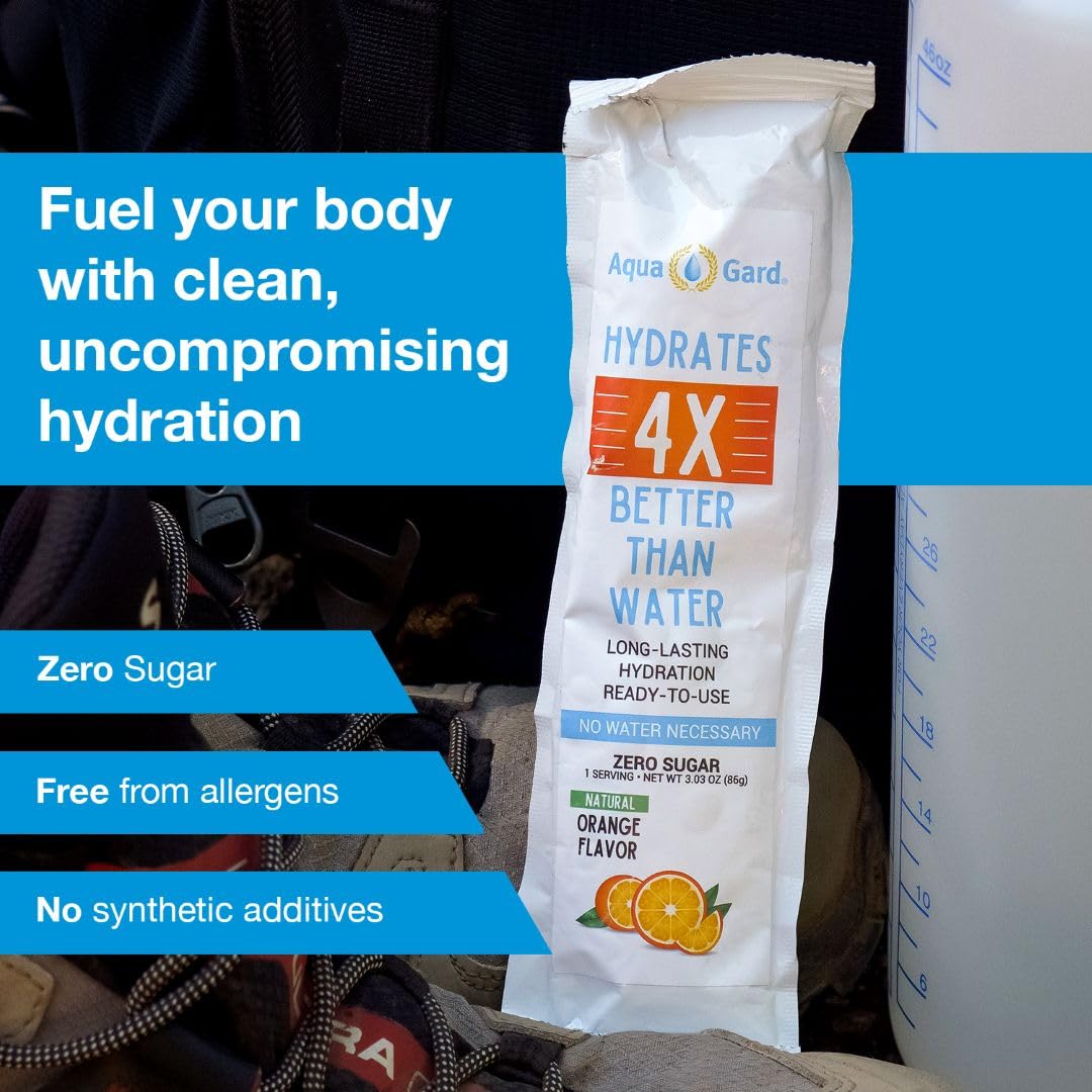 Aqua-Gard Marathon Hydration Gel – Zero Sugar Running Gels for Runners & Cyclists – Instant Hydration Packets – No Water Needed Energy Gel – Gifts for Runners