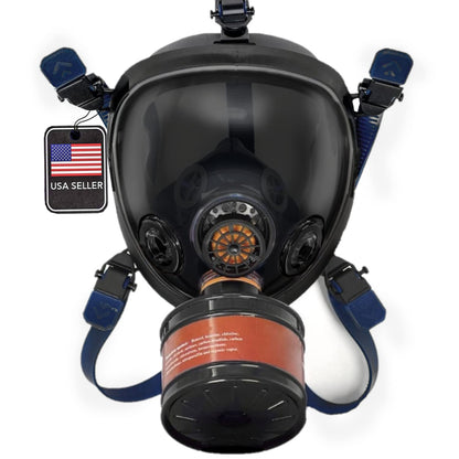 ST-100X Military Grade Full Face Respirator Mask with Advanced Air Filtration - For Chemical, Smoke, and Particulate Protection in Emergency Situations