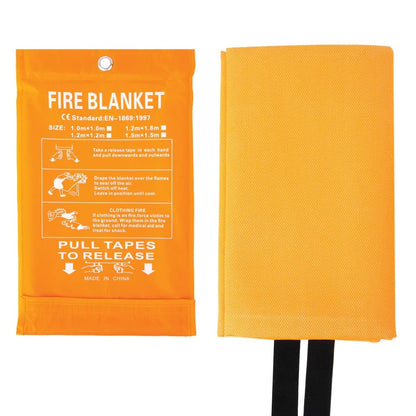 Parcil Safety SB-100 Silicone Coated Emergency Fire Blanket (40 in. x 40 in.) Emergency Kit Fire Extinguisher for Home & Kitchen, Woven Fiberglass Household Essentials, Chemical Free, No Mess