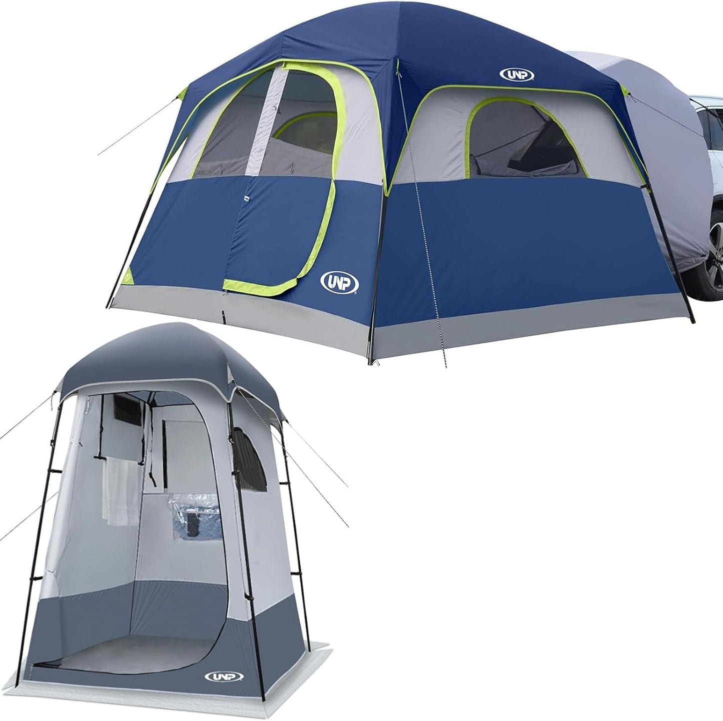 UNP Camping Shower Tent and SUV 6 Person Camping Tent for Outdoor Pricacy Shelter Hiking Fishing