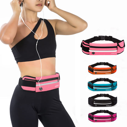 Jueachy Running Belts for Women Waterproof Fanny Pack Running Waist Pouch Phone holder Adjustable Sports Money Belt with Headphone Port