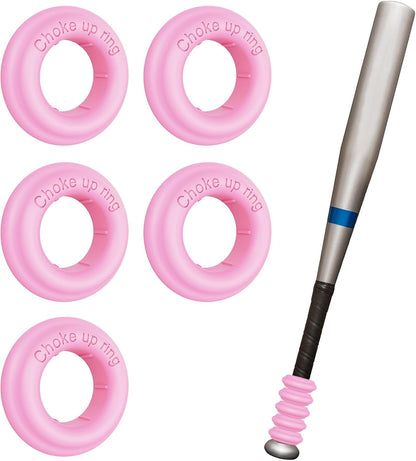 MIPREZT 5 Packs Baseball Bat Grip Choke Up Rings Choke Ring Baseball Softball Teeball Tball Bat Choke Up Ring Bat Knob Baseball Bat Accessories