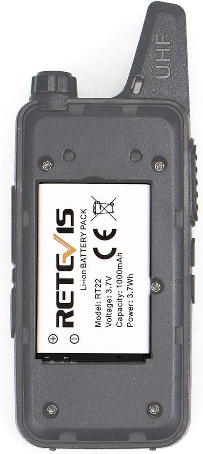Retevis RT22 RT22S RT15 RT19 walkie talkies Battery Original 3.7V Li-ion Battery 1000mAh Compatible RT22 RT22S RT15 RT19 WLN KD-C1 Walkie Talkies (5 Pack)