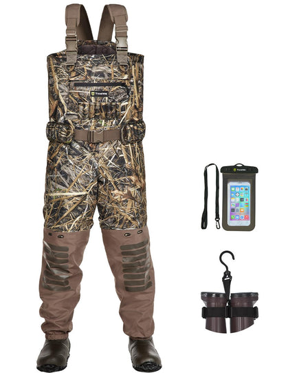 TIDEWE Breathable Chest Wader, 1600G Insulation Waterproof Hunting Wader with Steel Shank Boots & 200G Insulated Liner