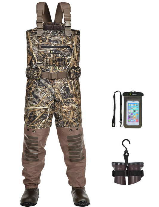 TIDEWE Breathable Chest Wader, 1600G Insulation Waterproof Hunting Wader with Steel Shank Boots & 200G Insulated Liner