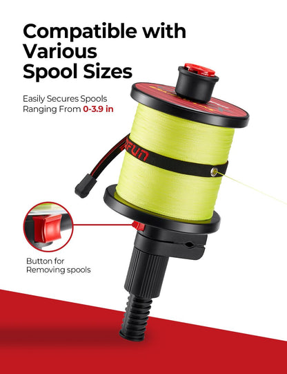 Piscifun Speed E Fishing Line Spooler, Fishing Reel Spooler Fits Rods, Line Winder for Spinning, Baitcaster and Spincast Reel