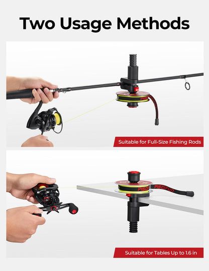 Piscifun Speed E Fishing Line Spooler, Fishing Reel Spooler Fits Rods, Line Winder for Spinning, Baitcaster and Spincast Reel