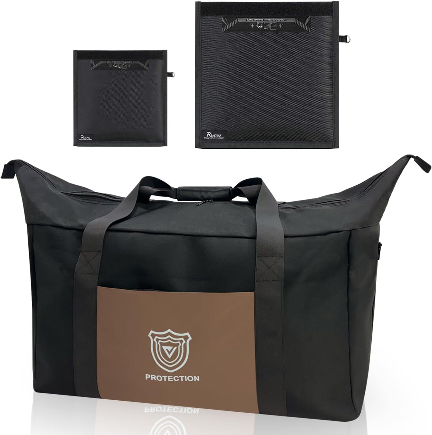 Faraday Bag for Large Electronics, Military-Grade XL Faraday Bag Protection For RF Shielding, Signal Blocking, Privacy, Signal-Blocking, Anti-tracking, Faraday Cage With 2 Detachable Faraday bags