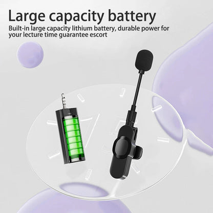 K35D Wireless Microphone 3.5mm Collar style Teacher Classroom Bee Amplifier Extended Video Receiver