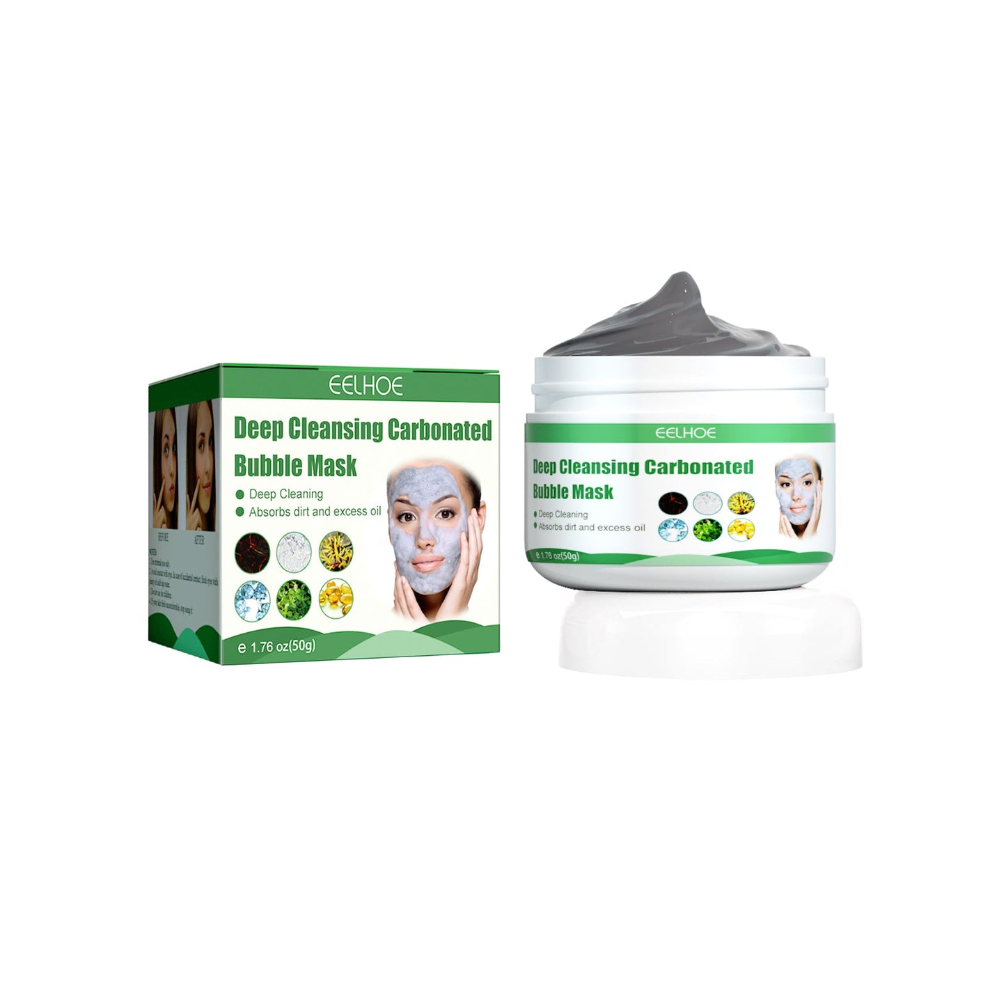 Clean And Apply Bubble Mask, Moisturizing Apply Removing Blackhead And Pimple Oxygen Cleansing Mud Mask